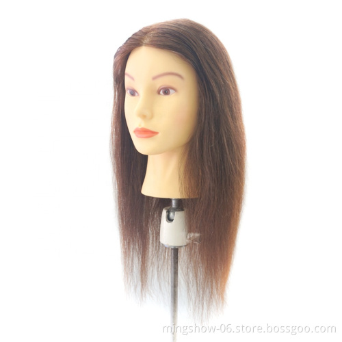 Long hair Training Head 80%Real Human Hair Manikin Head in stock